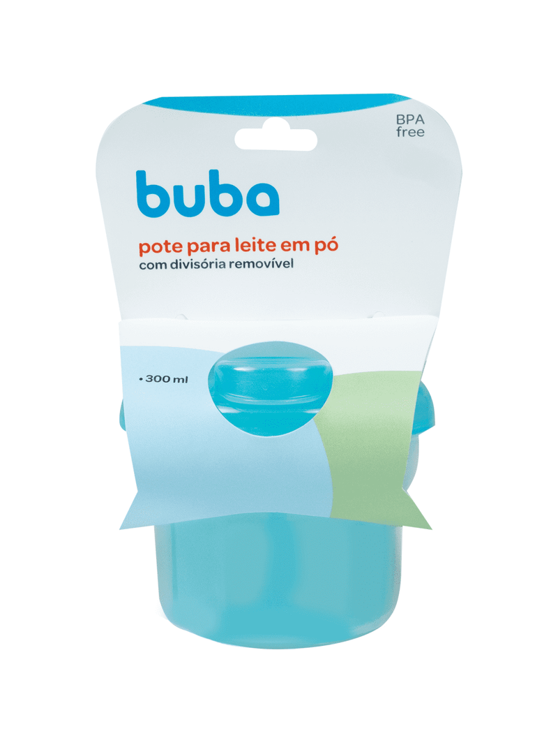 Pote Para Leite Em Pó Buba com Divisória Removível 300ml Livre de BPA