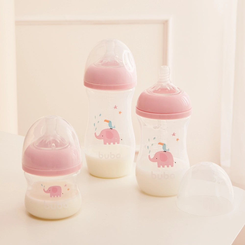 Kit Mamadeiras Buba Easy Flow Elefante 3 peças