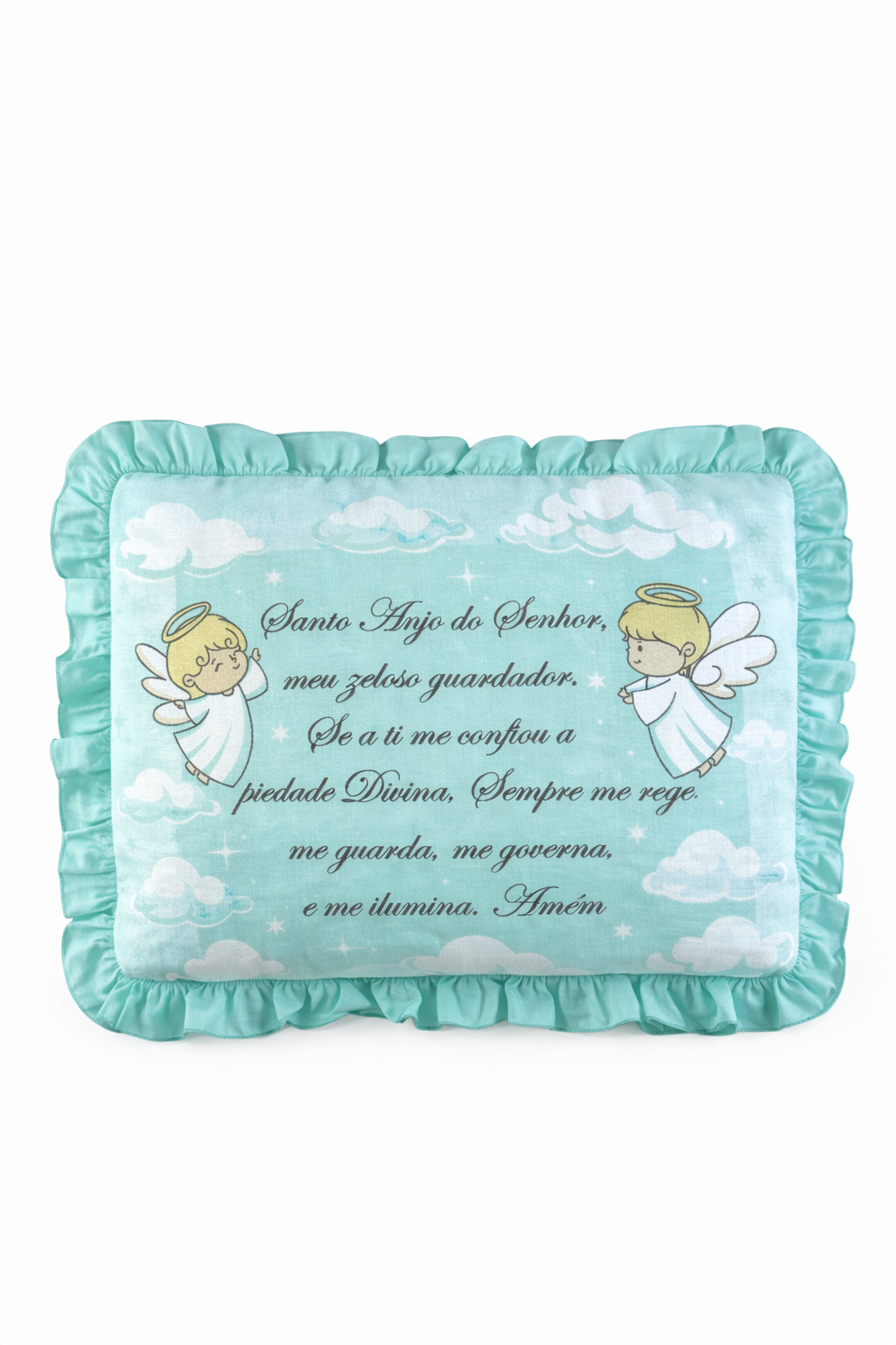 Travesseiro Cia do Neném Oração Anjo da Guarda Enxoval