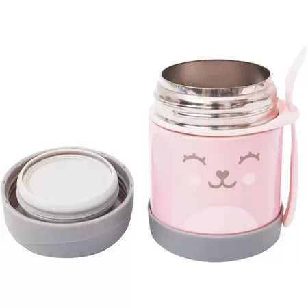 Pote Térmico Buba Gumy Com Talher +6M Rosa 360ml