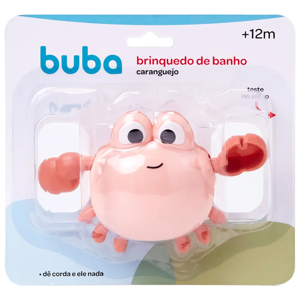 Brinquedo de Banho Infantil Buba Caranguejo a Corda 12M+