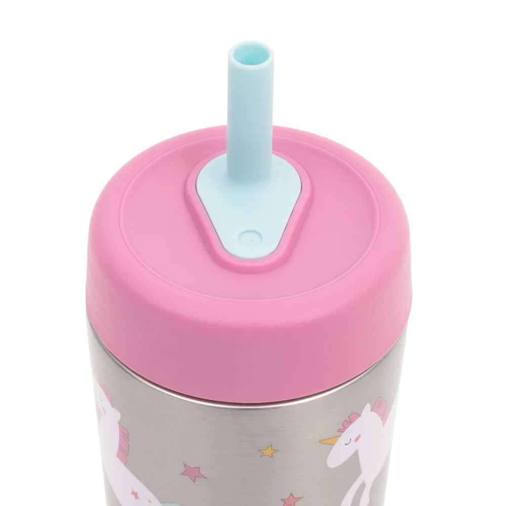 Copo Térmico Buba Parede Dupla Magic com Canudo Antivazamento 320ml +3A