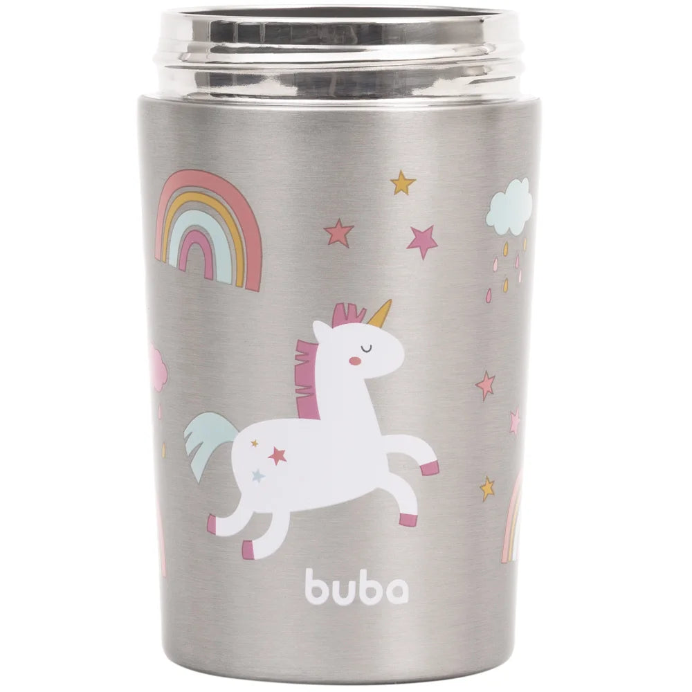 Copo Térmico Buba Parede Dupla Magic com Canudo Antivazamento 320ml +3A