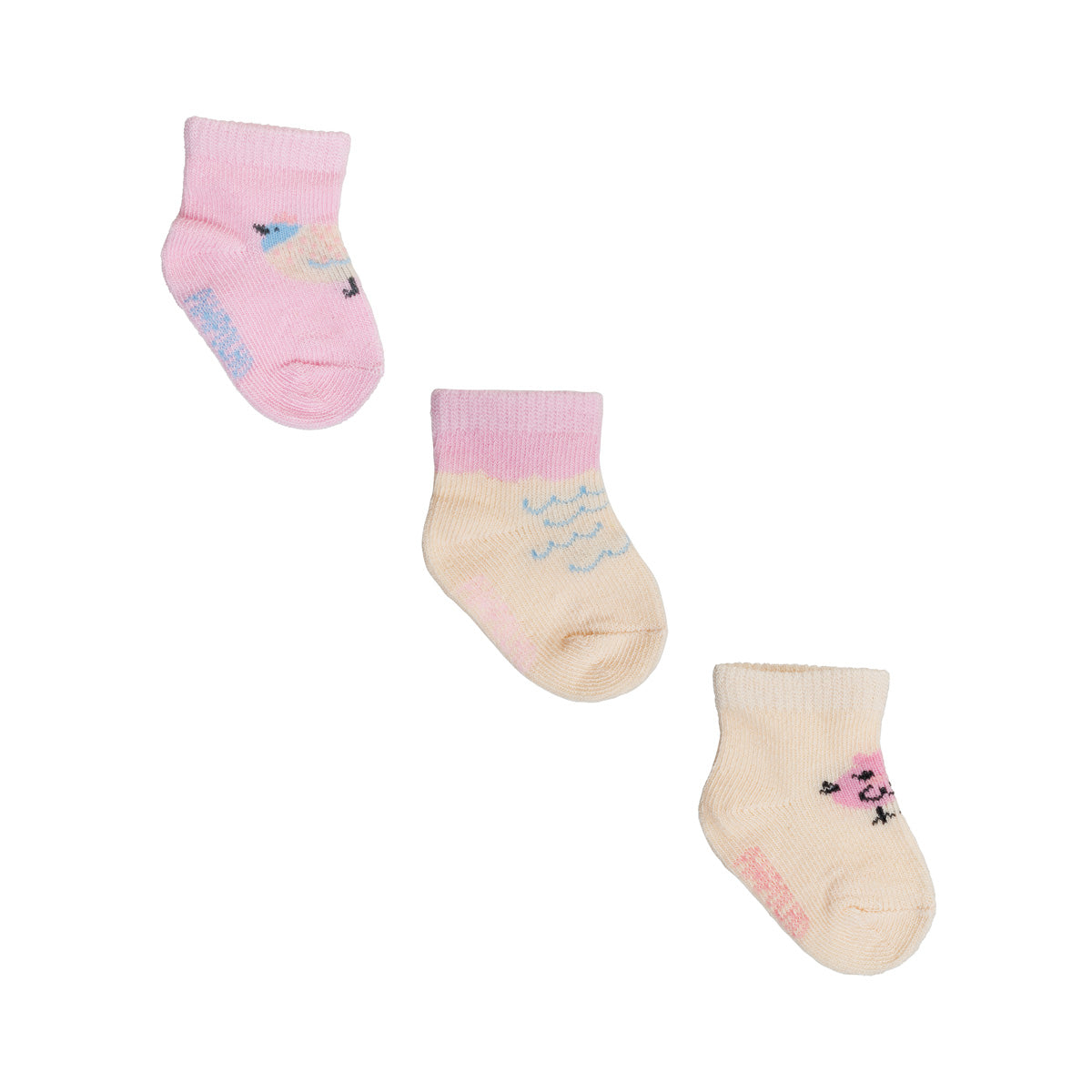 Kit Meia Infantil Feminina Pimpolho Colorida RN / Prematuro - Conforto e Proteção com 3 Pares