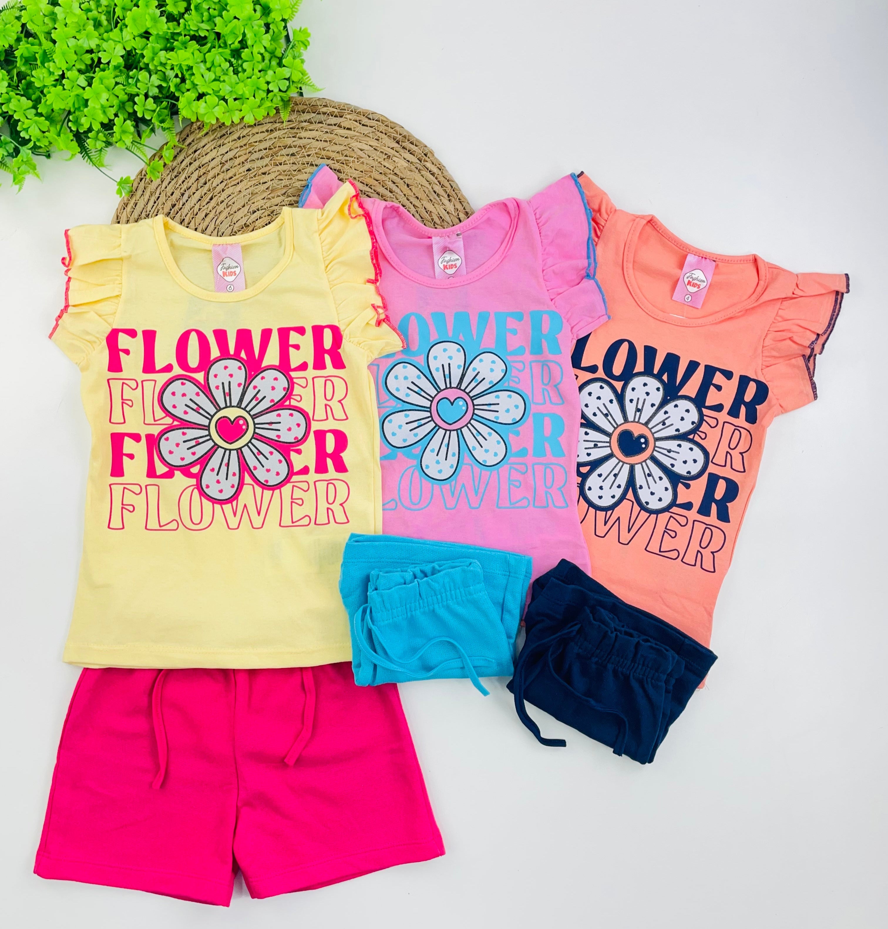 Conjunto Feminino Fashion Kids Flower