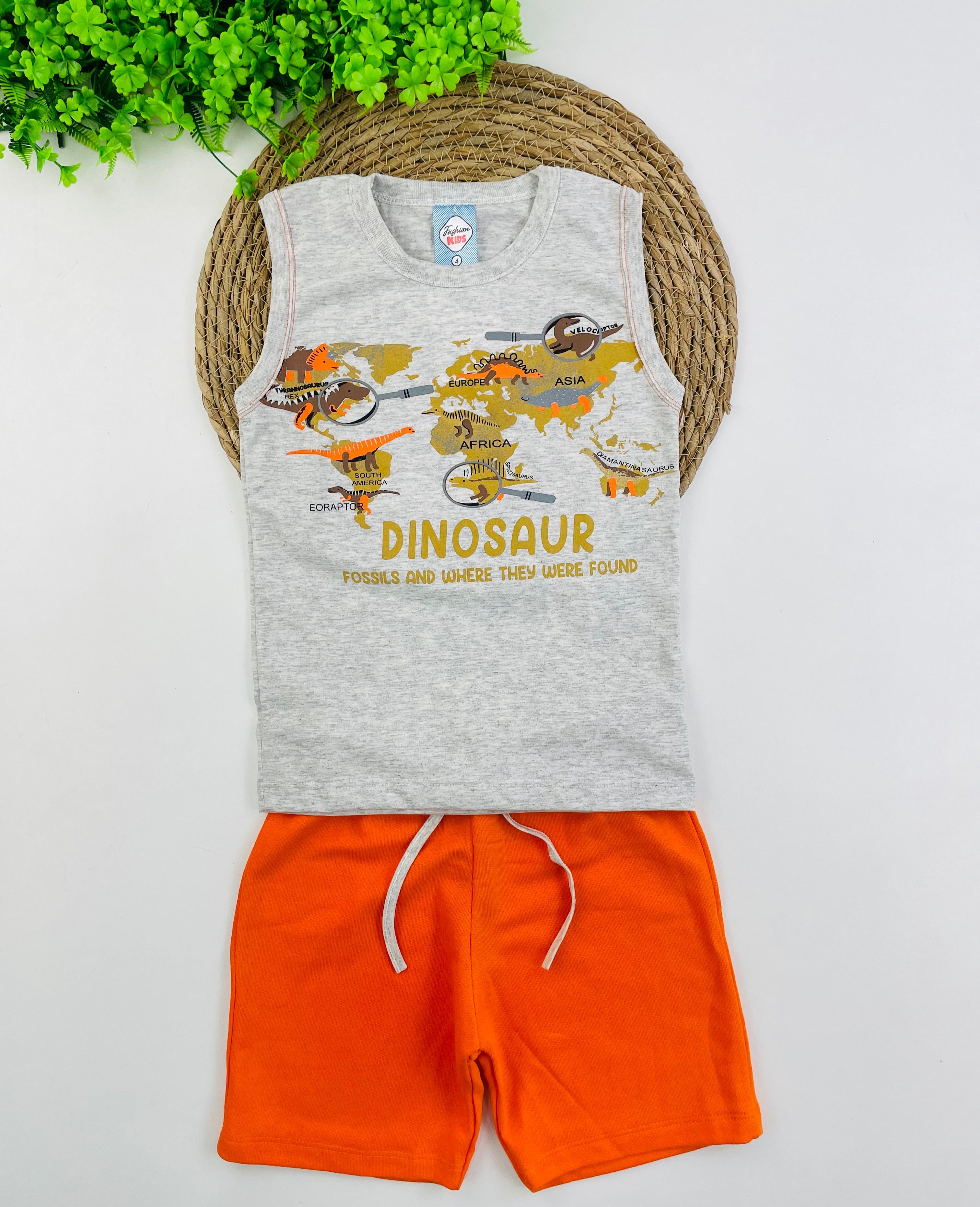 Conjunto Masculino Fashion Kids Dinossaur