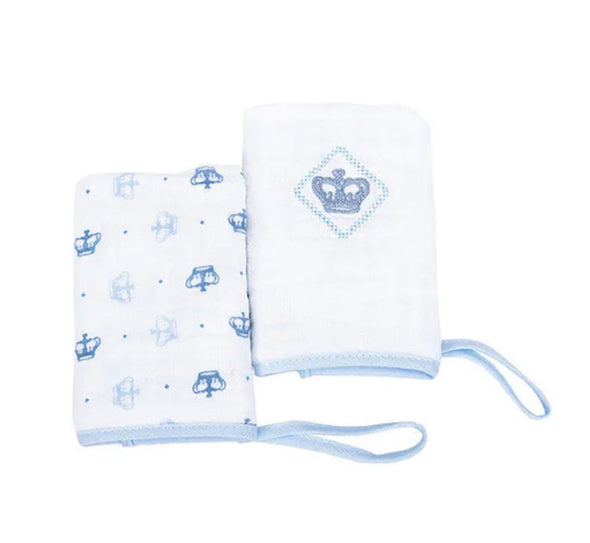 Pano De Boca Reininho Classic Bordado E Estampado 2 Peças