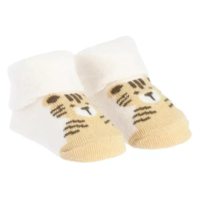 Kit Meia Masculina Pimpolho Tigre e Leão Com 2 Pares RN