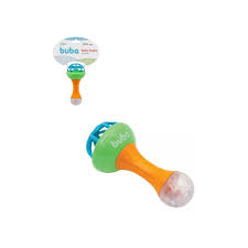 Baby Shake Atividades Buba Colorido com Chocalho e Mordedor +3 Meses