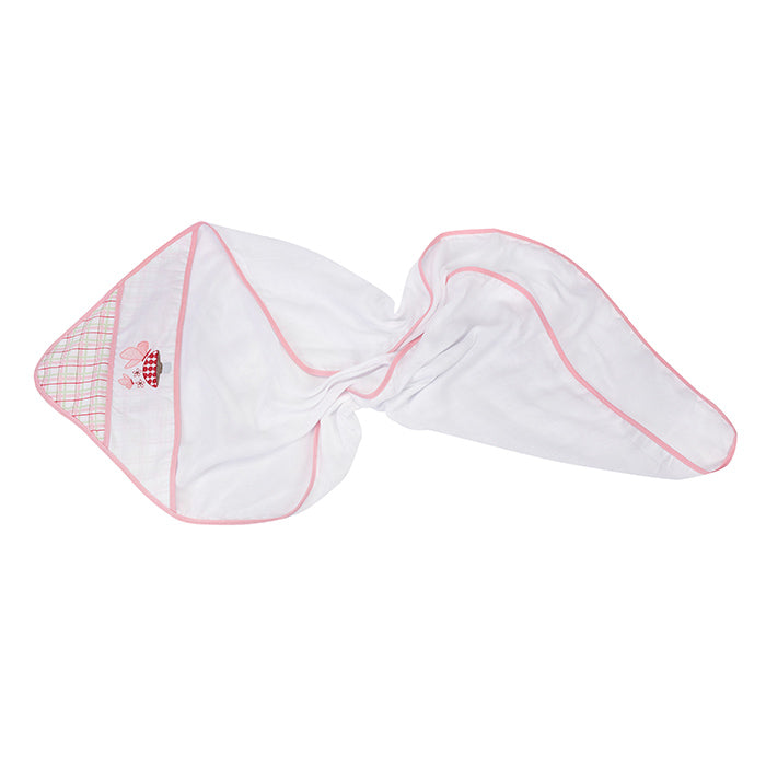 Toalha Fralda Dengo com Capuz Estampa Borboleta 70x108 cm - Camada Única