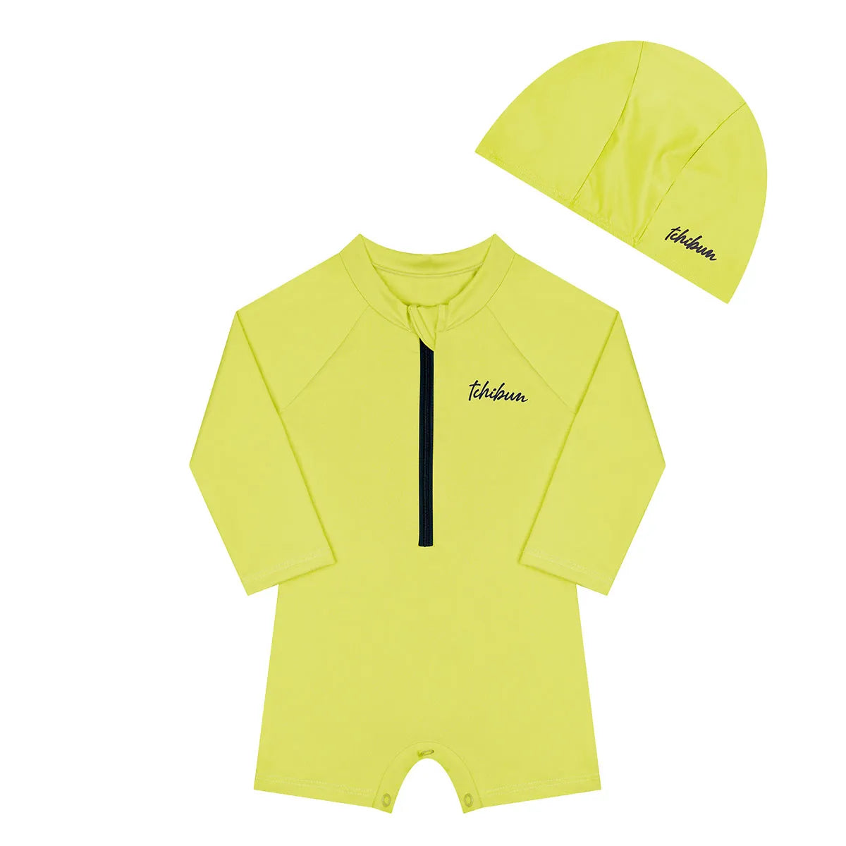 Conjunto Bebê Tchibum Kamylus Touca e Macaquinho Proteção UV50+