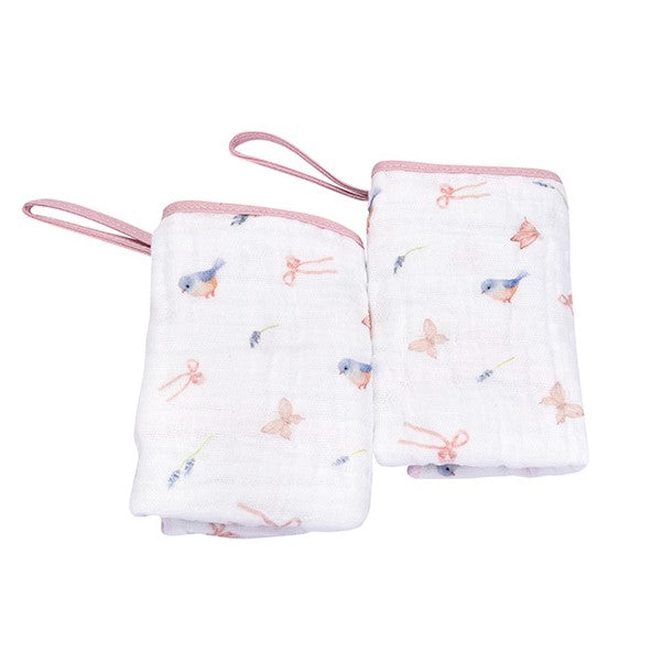 Kit Paninho de Boca Bebê Soft Muito Mimo com Prendedor de Chupeta 2 Pçs
