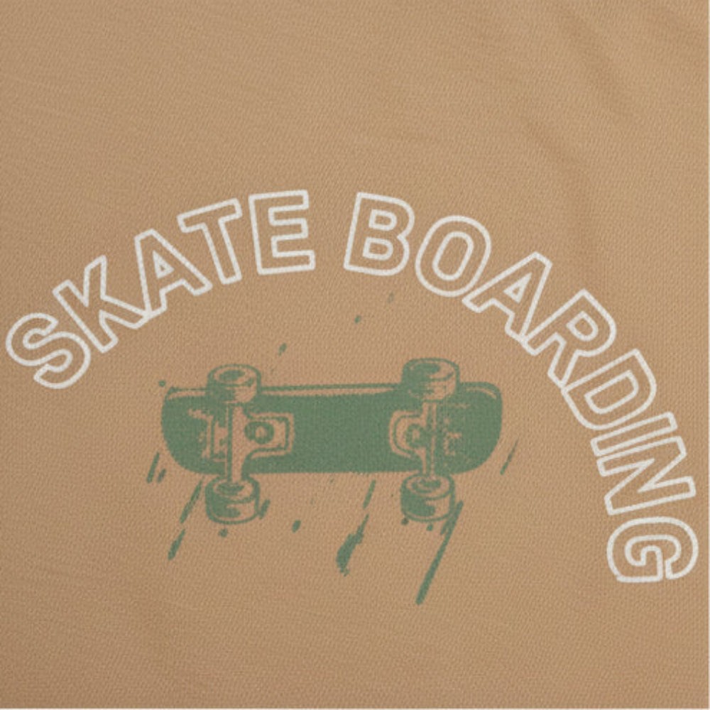 Conjunto Infantil Masculino Have Fun Skate Boarding Camiseta e Bermuda Moletom Eco