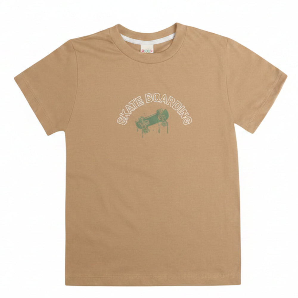 Conjunto Infantil Masculino Have Fun Skate Boarding Camiseta e Bermuda Moletom Eco