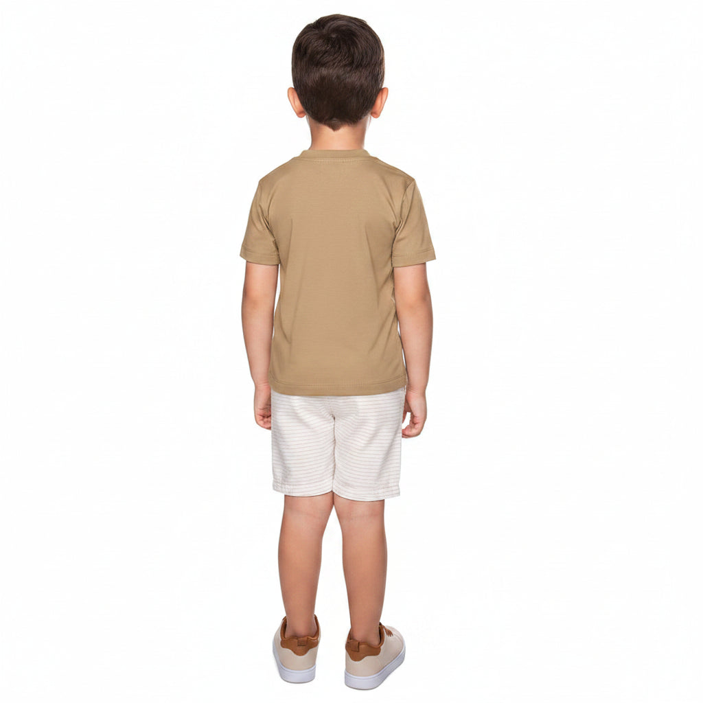 Conjunto Infantil Masculino Have Fun Capivara Camiseta e Bermuda Eco