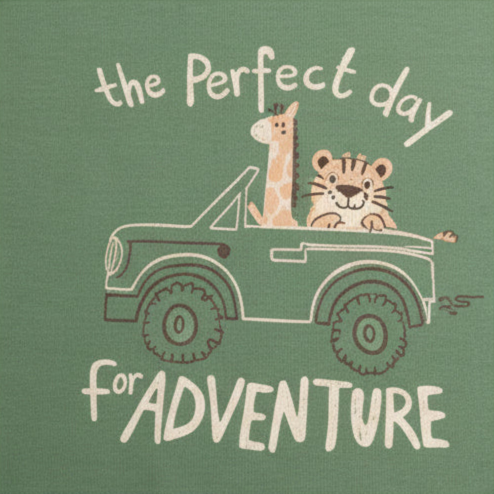 Conjunto Infantil Masculino Have Fun Adventure Camiseta e Bermuda Moletom Jet