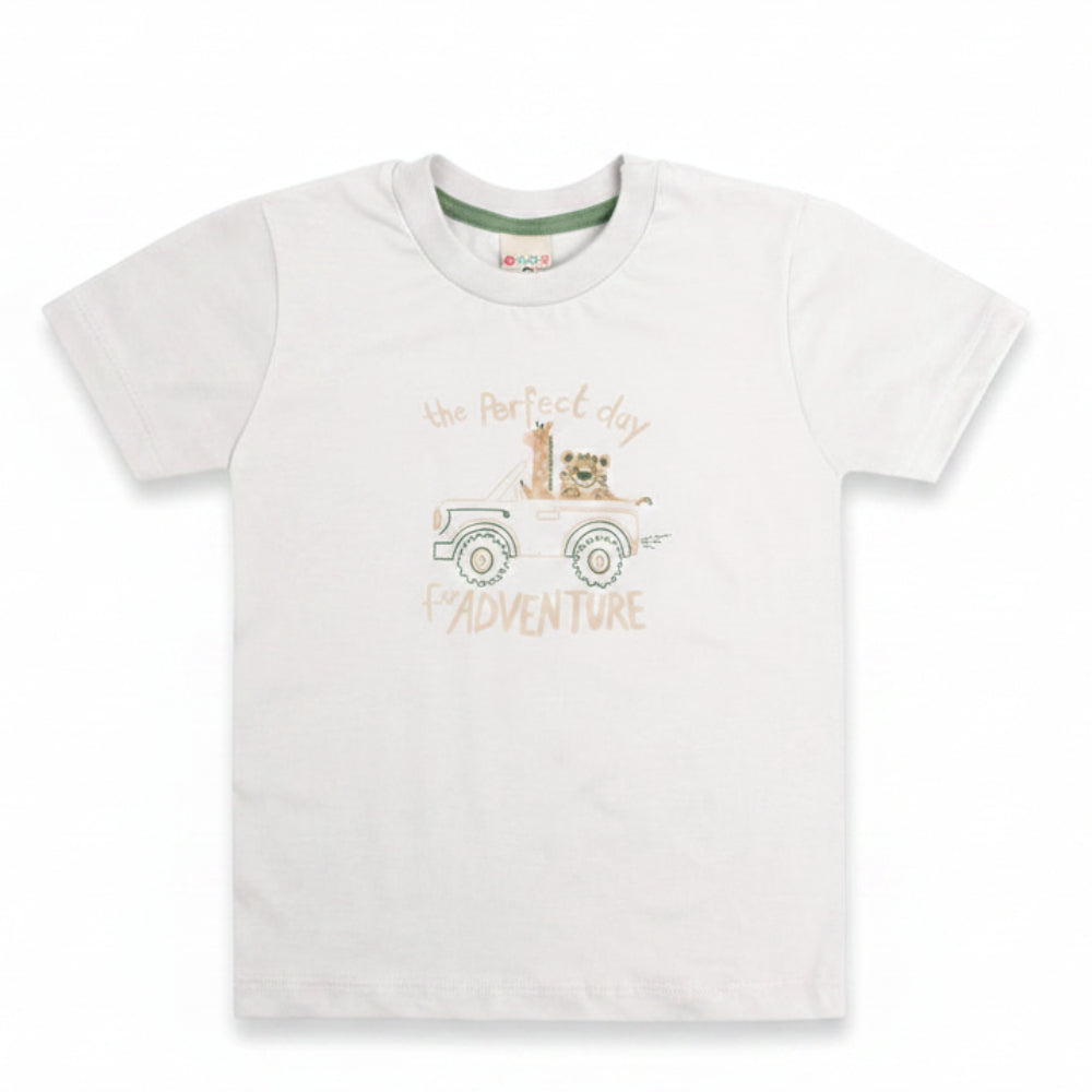 Conjunto Infantil Masculino Have Fun Adventure Camiseta e Bermuda Moletom Jet