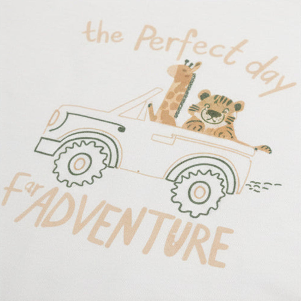 Conjunto Infantil Masculino Have Fun Adventure Camiseta e Bermuda Moletom Jet