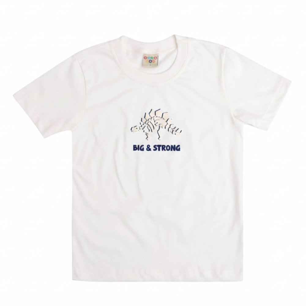 Conjunto Infantil Masculino Have Fun Big & Strong Camiseta e Bermuda Moletom