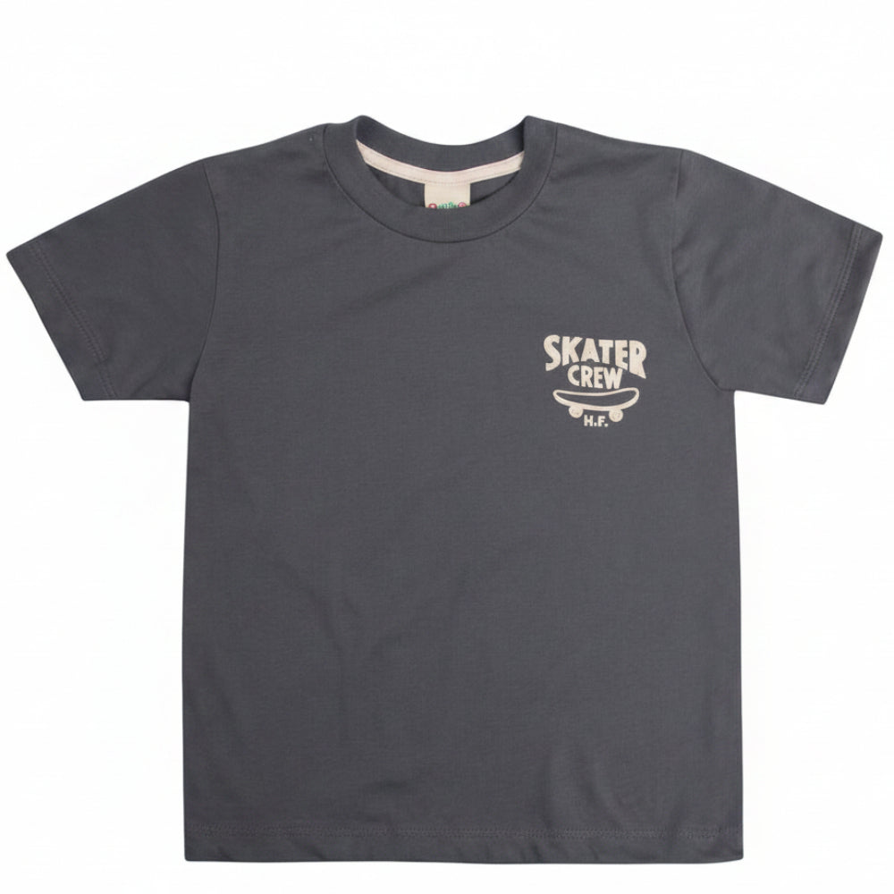Conjunto Infantil Masculino Have Fun Skater Crew Camiseta e Bermuda Moletom