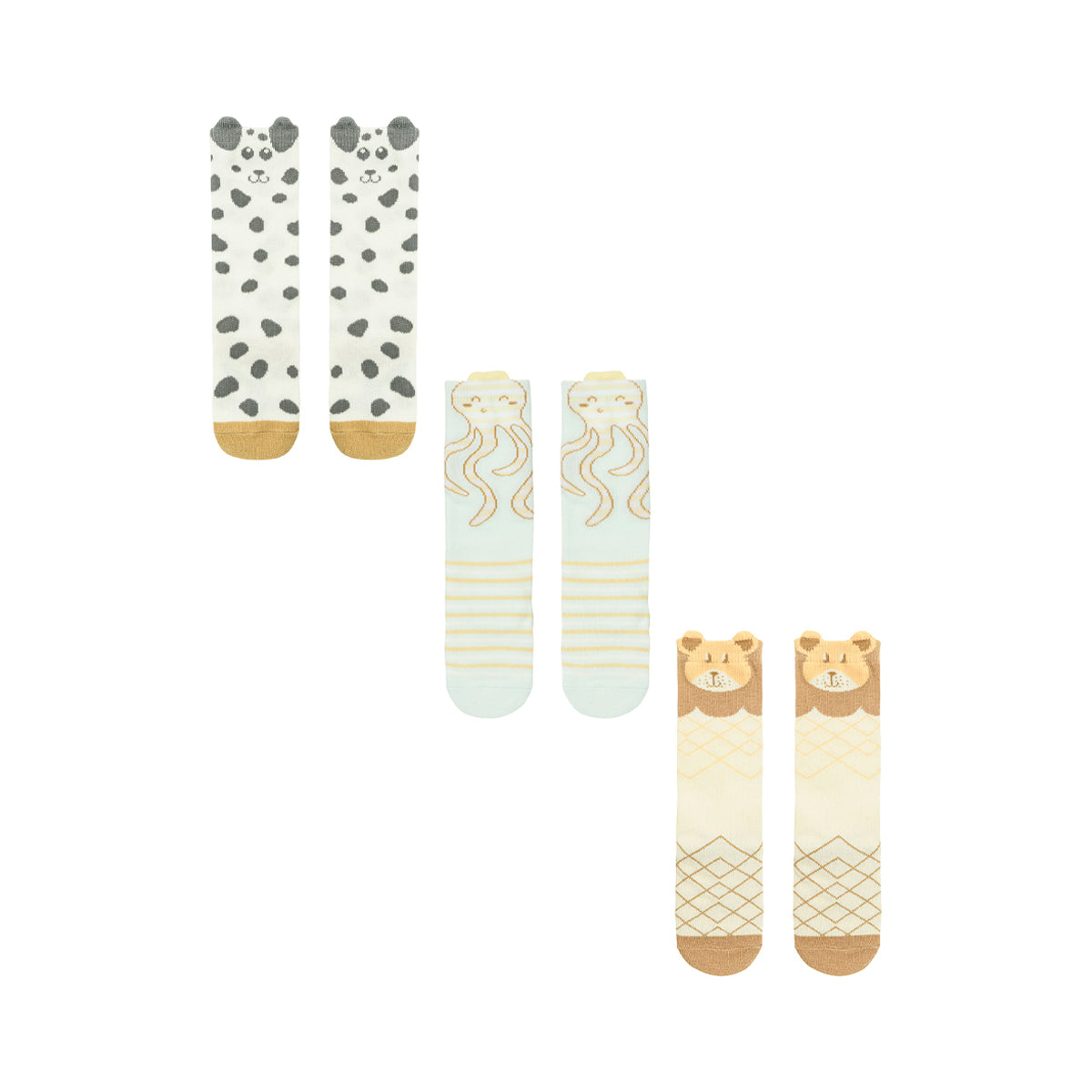 Meia Infantil Masculina Pimpolho Cano Longo 3/4 Divertida