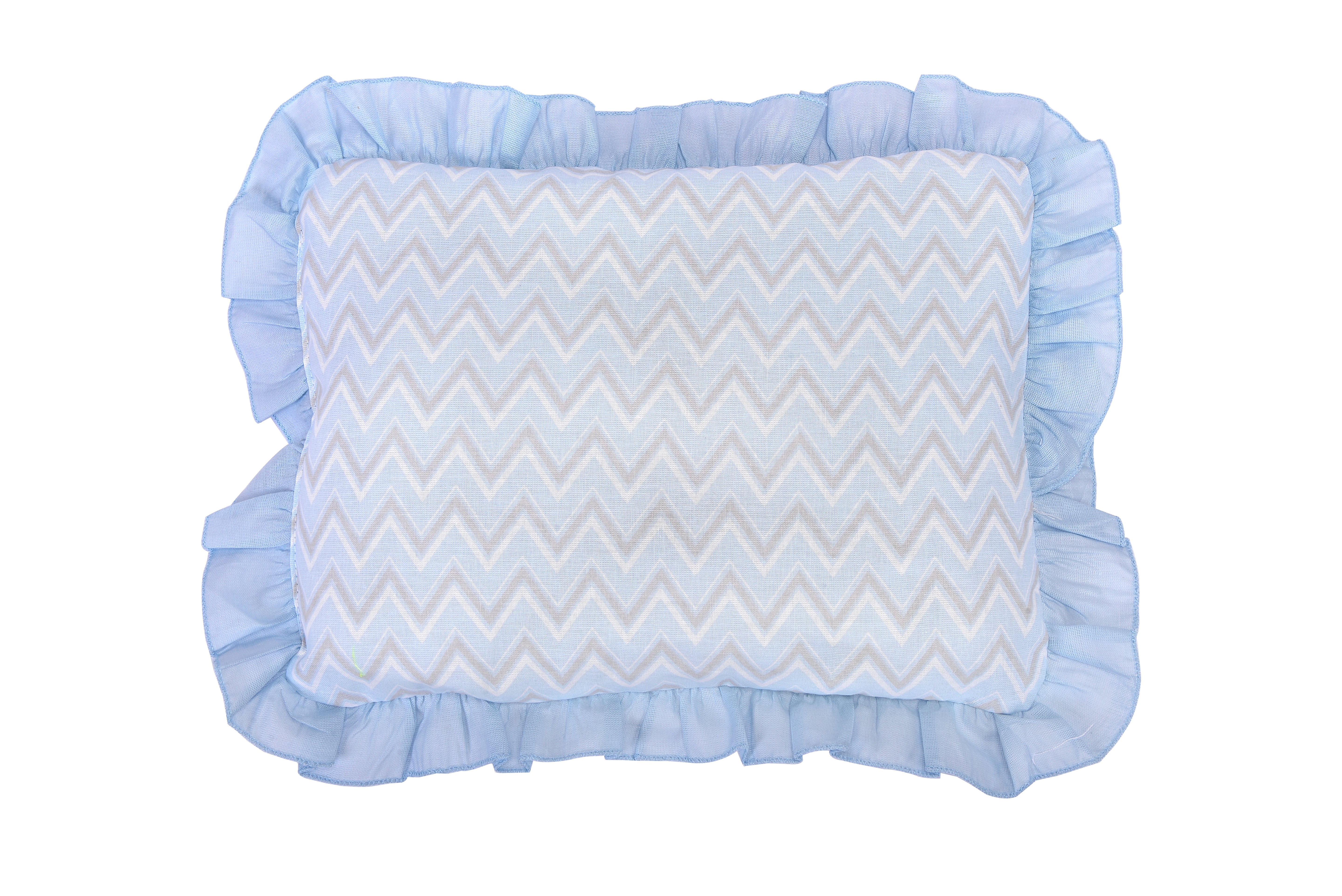 Travesseiro Dengo Estampado com Babados Enxoval 28x35cm