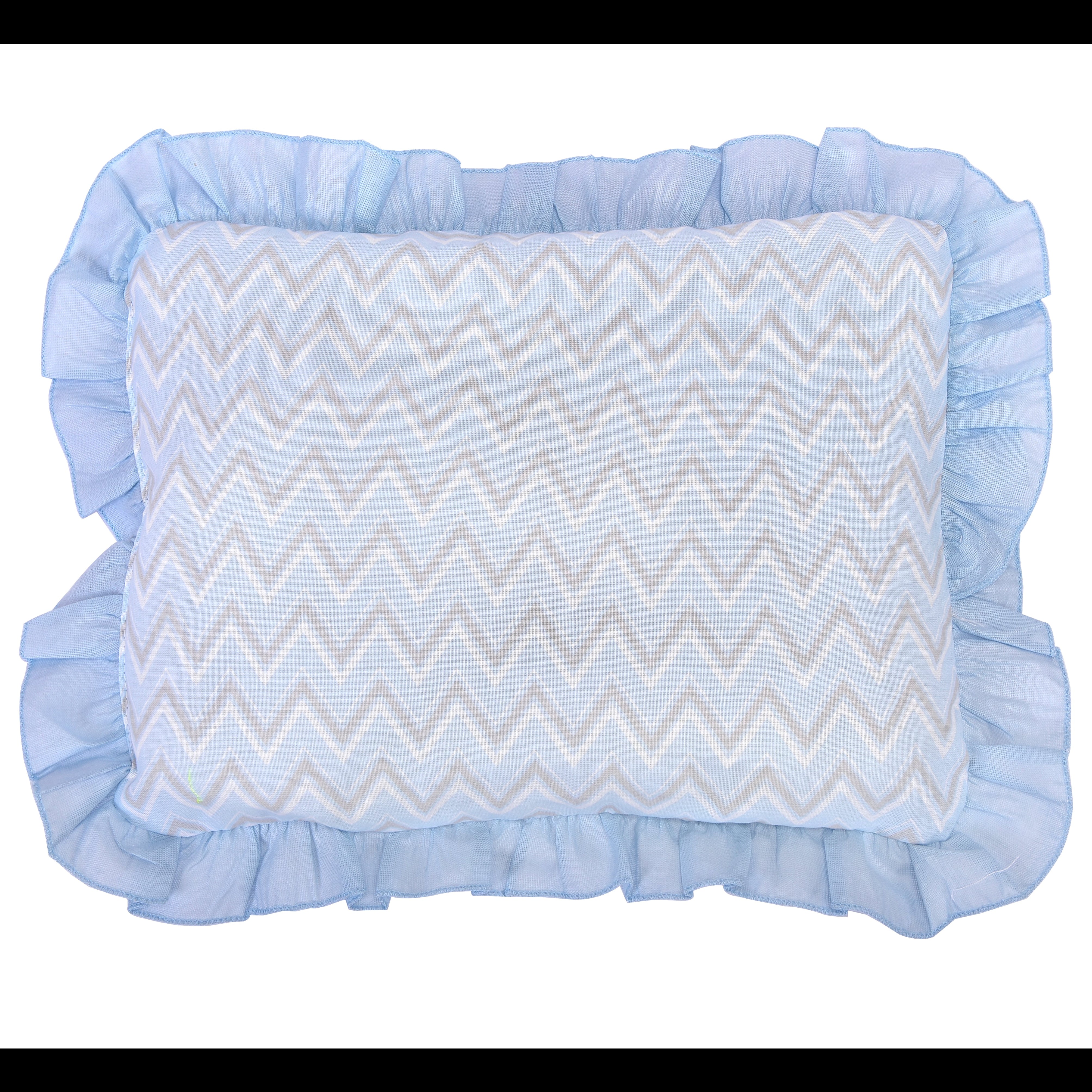 Travesseiro Dengo Estampado com Babados Enxoval 28x35cm