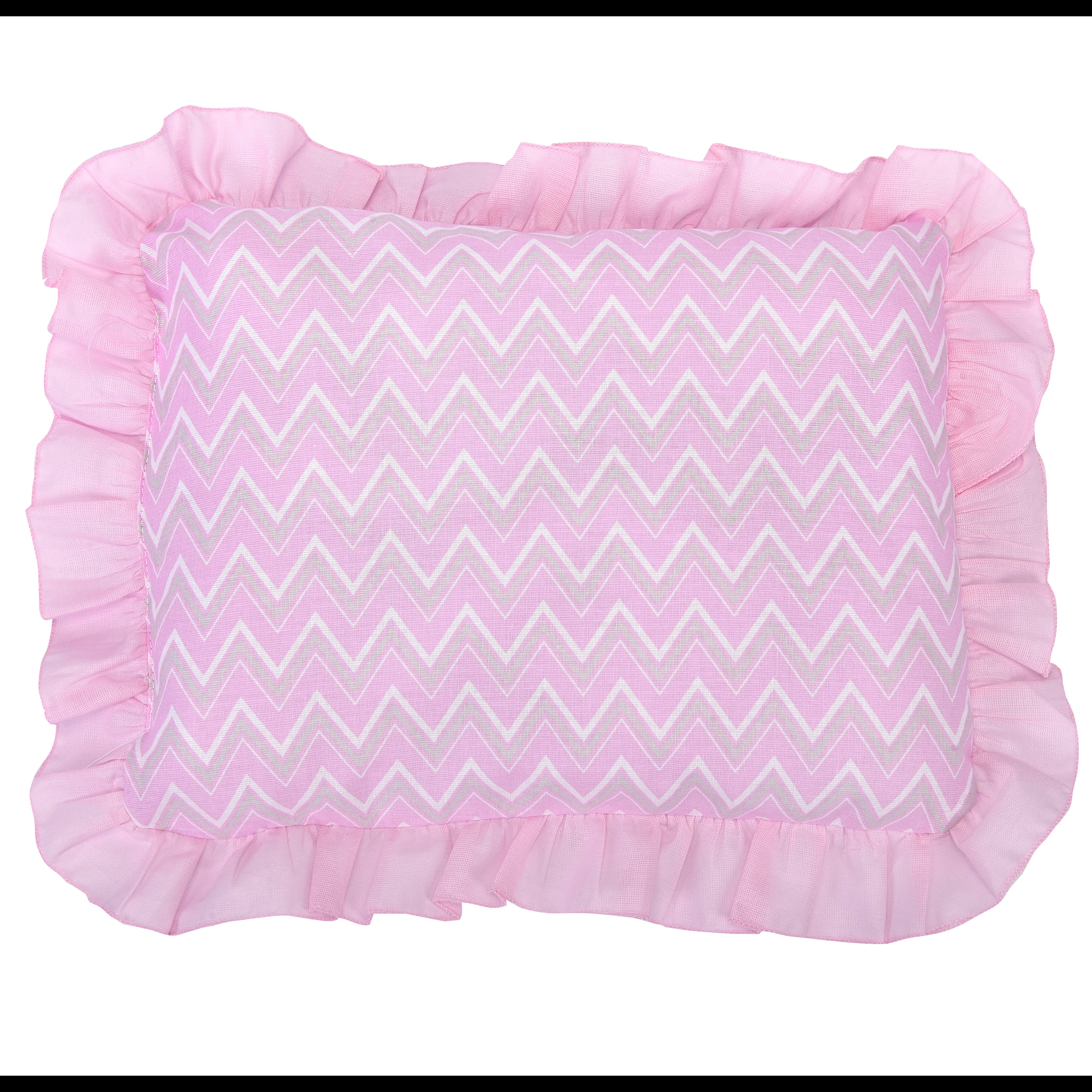 Travesseiro Dengo Estampado com Babados Enxoval 28x35cm