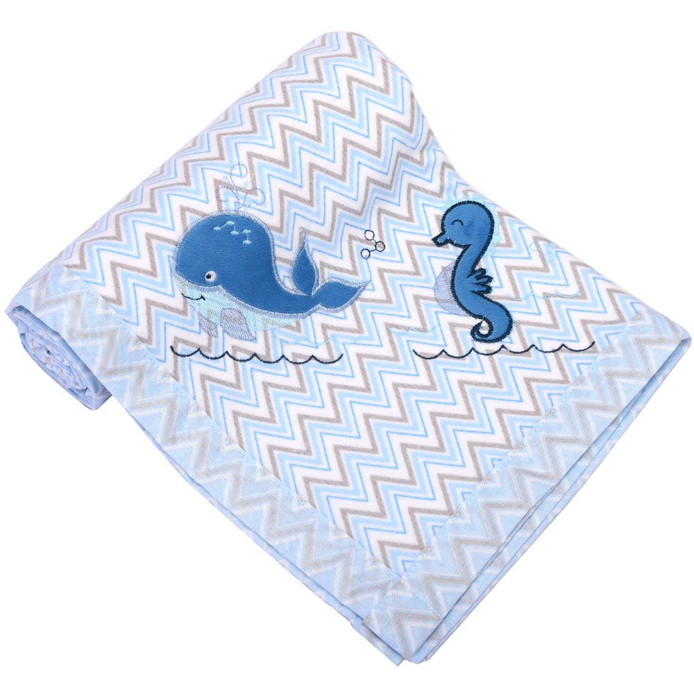 Cobertor Dengo Bordado Com Bainha Em Rolo