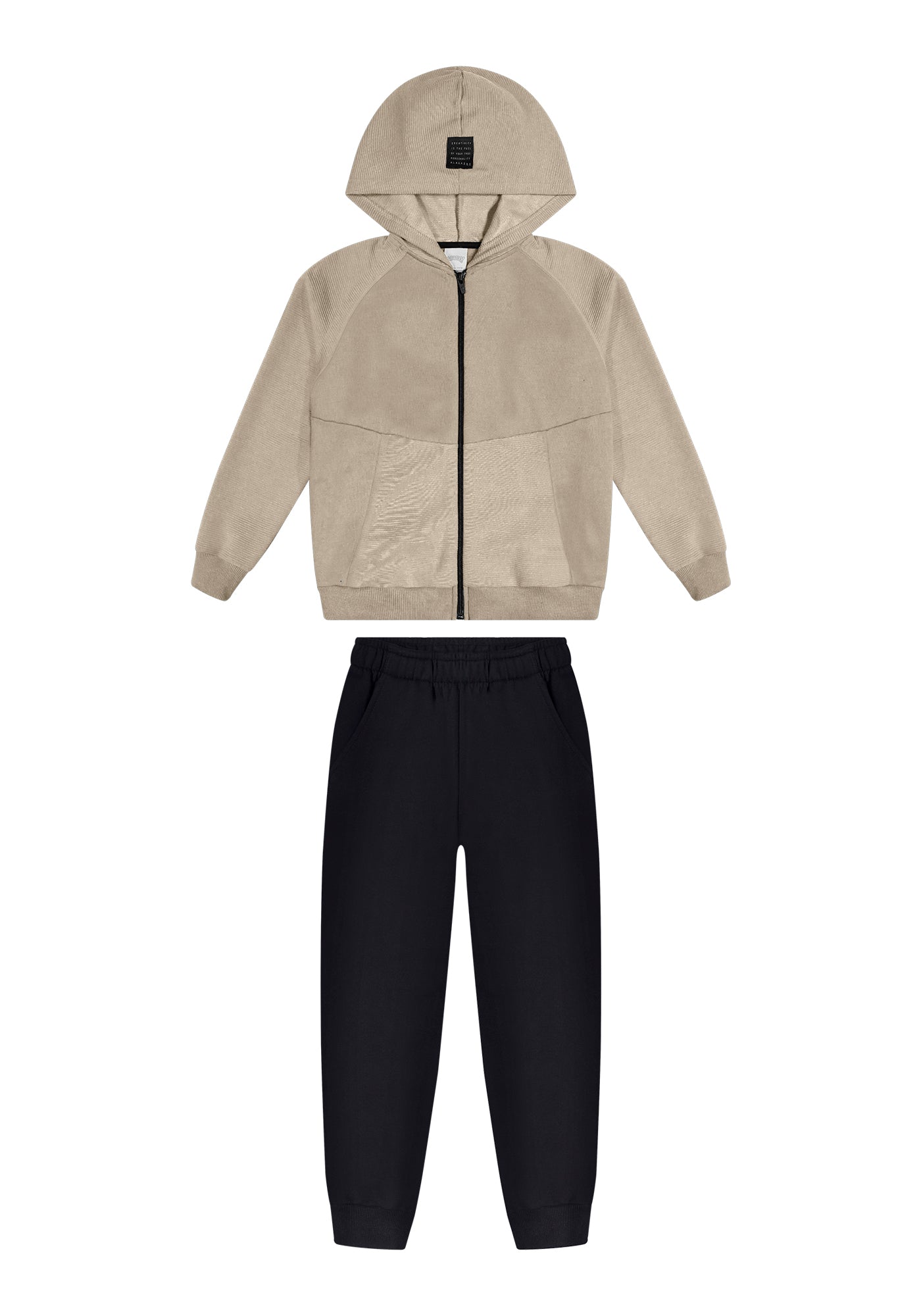 Conjunto Infantil Masculino Alakazoo com Jaqueta em Malha New Wave e Moletom