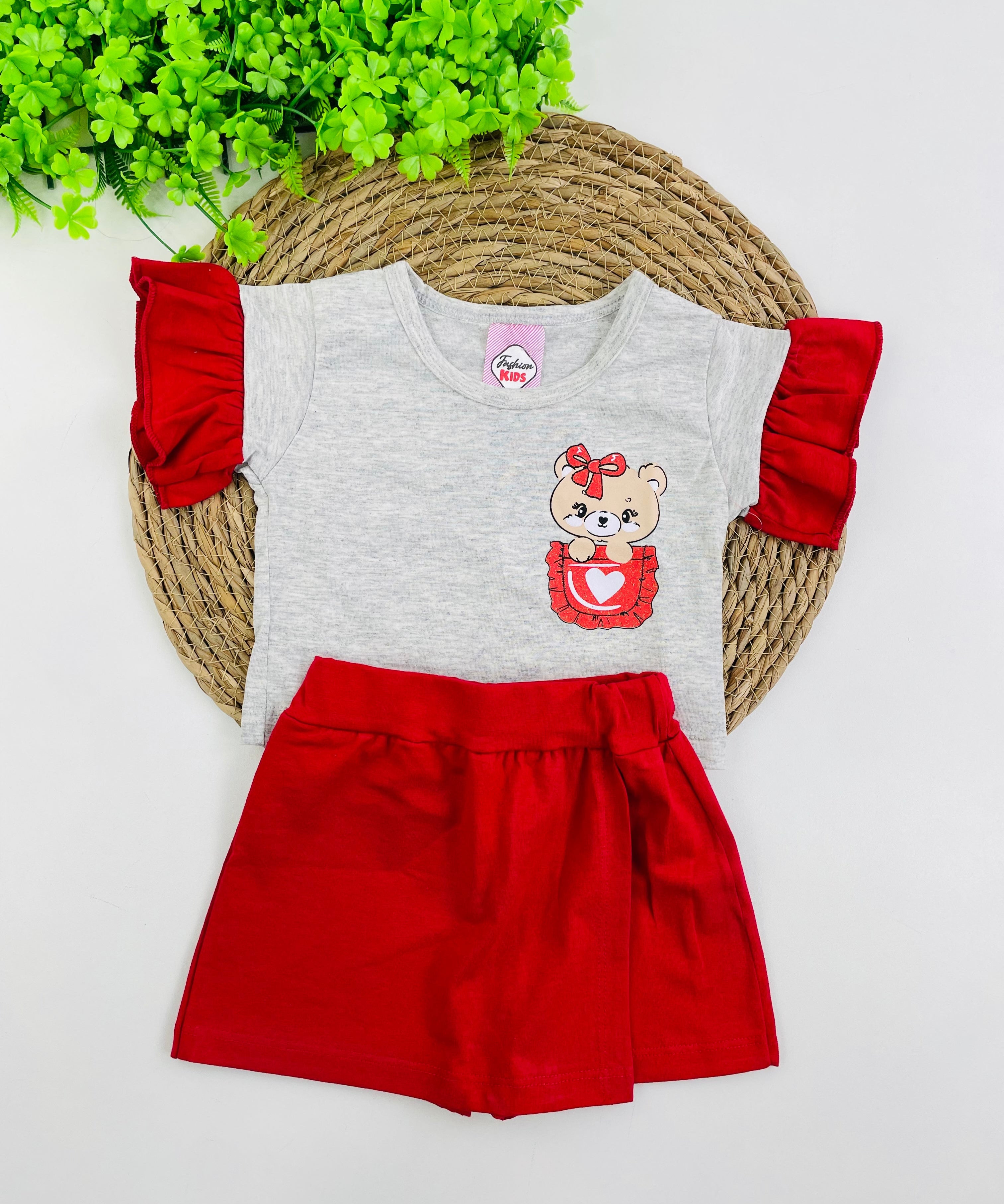 Conjunto Feminino Fashion Kids Ursinha