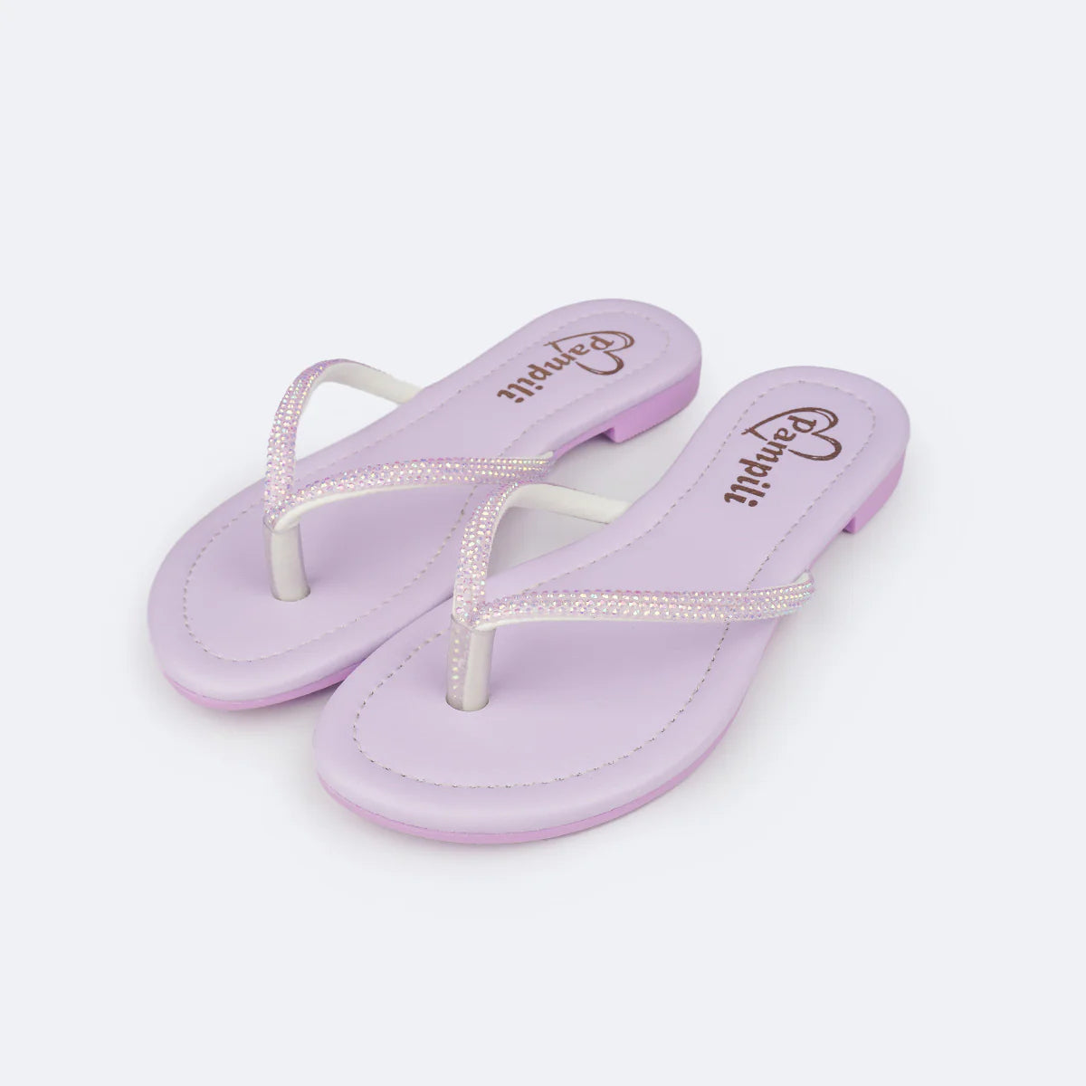 Sandália Rasteira Infantil Pampili Iris Strass – Conforto e Estilo para o Verão