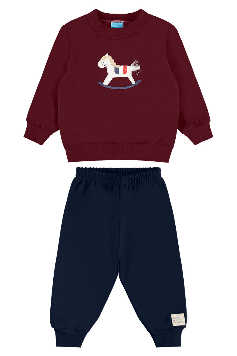 Conjunto Moletom Infantil Masculino Kamylus Cavalinho de Balanço