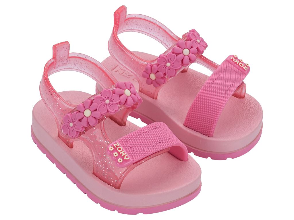 Sandália Infantil Zaxynina Bloom Papete com Flores Grendene – Estilo e Conforto