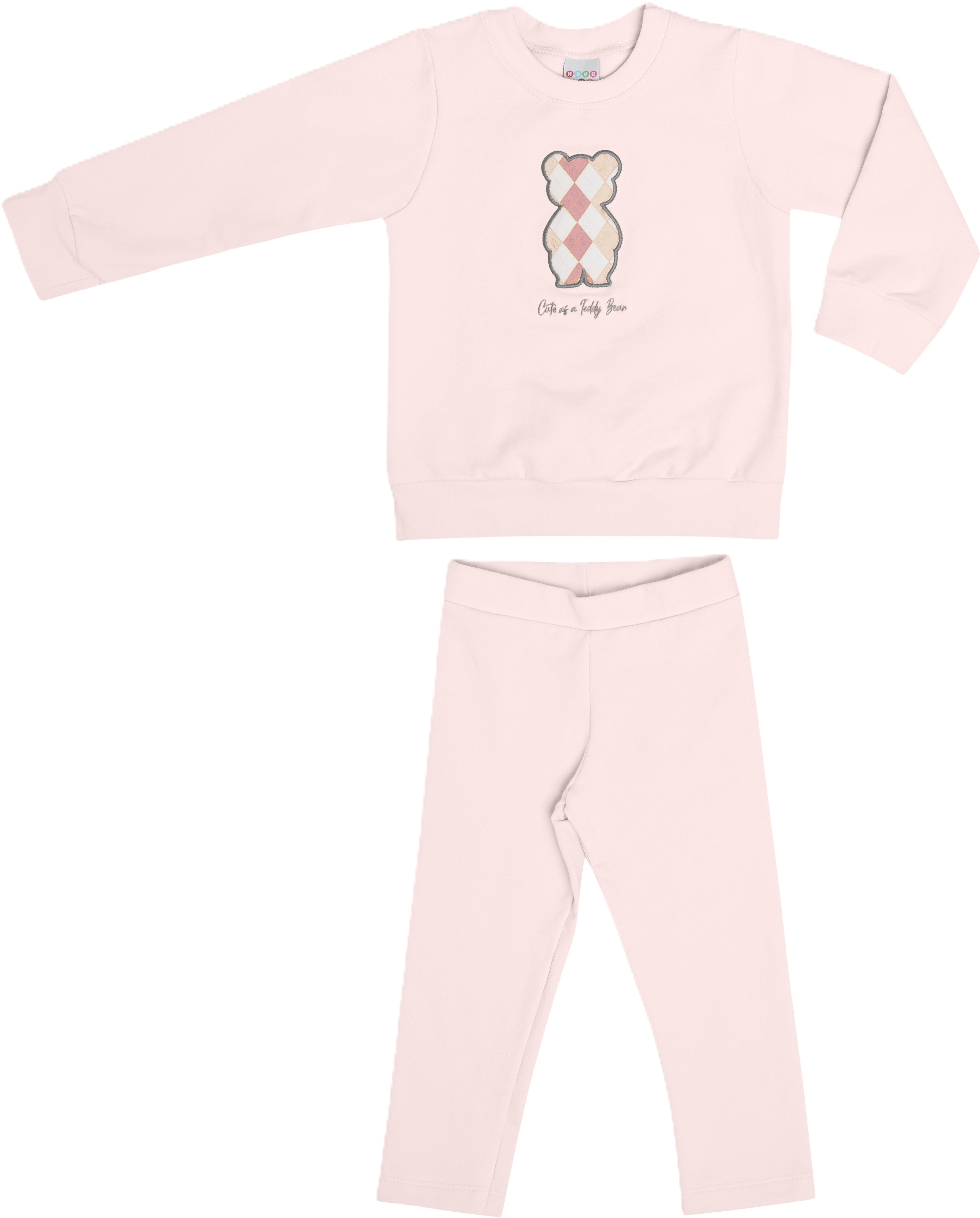Conjunto Infantil Menina Have Fun Teddy Bear em Molecotton Comfort