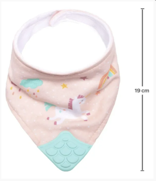 Bandana com Mordedor Bebê Buba Algodão Forro Antiumidade