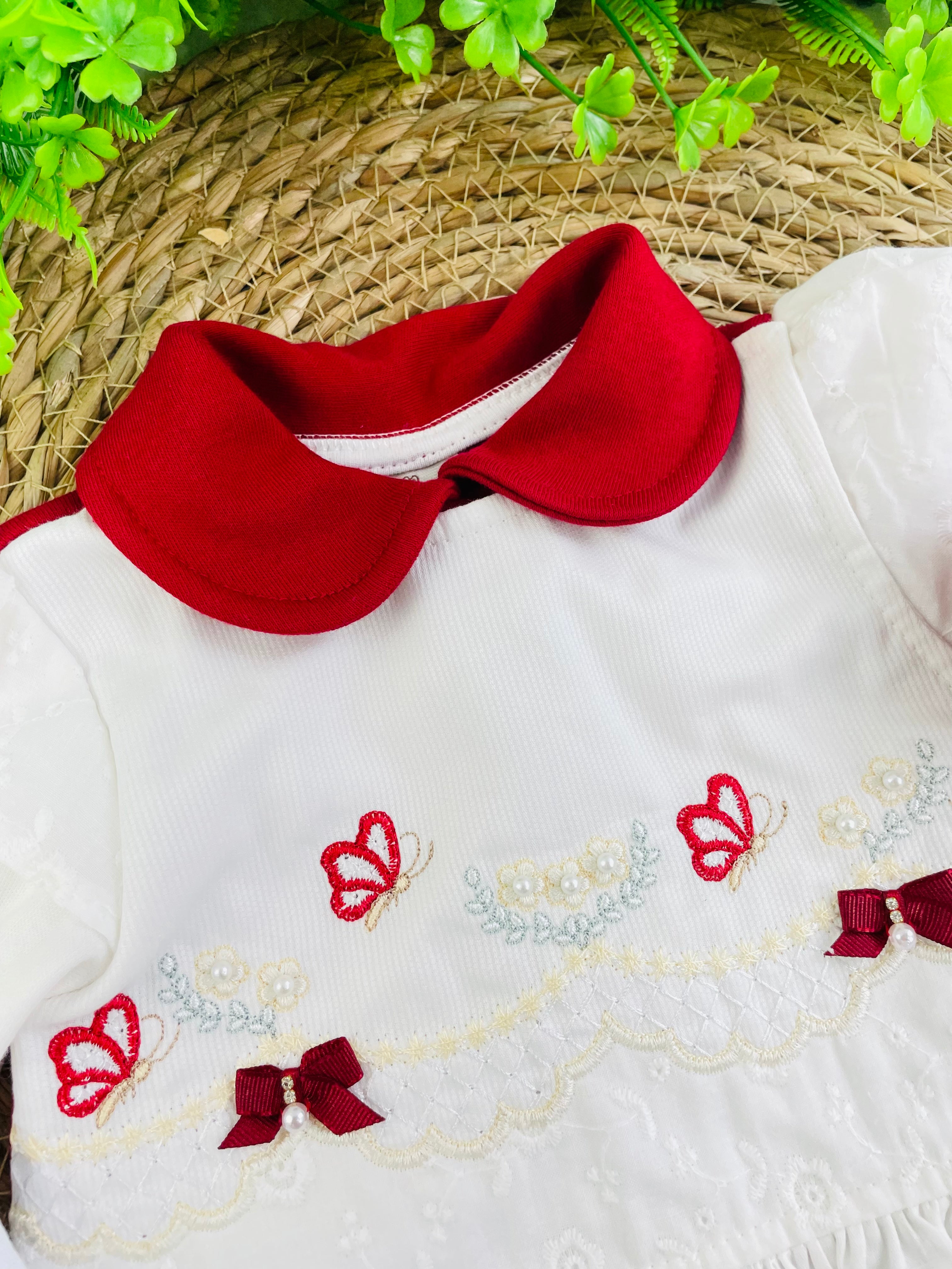 Saida De Maternidade Pipoquinhas Baby Borboletas 4 Peças