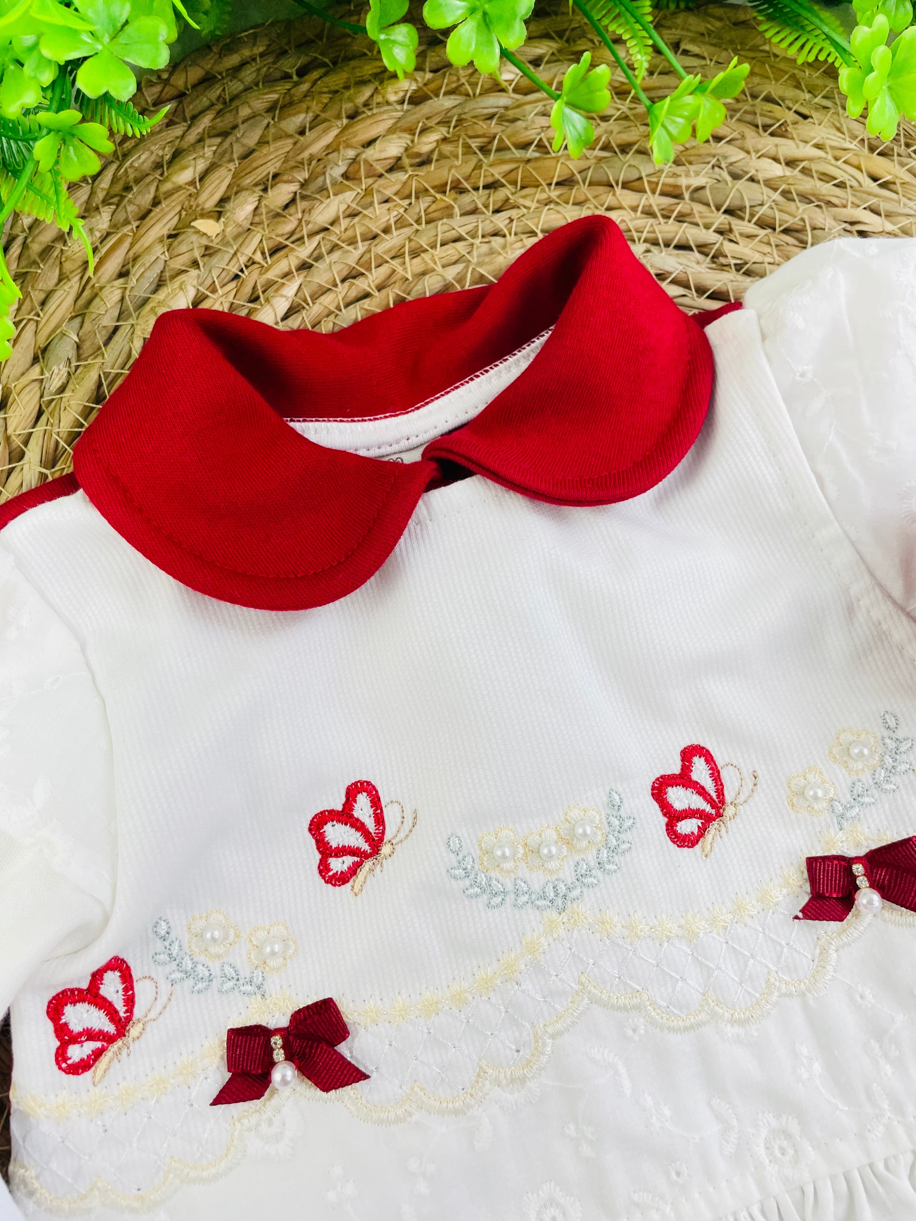 Saida De Maternidade Pipoquinhas Baby Borboletas 4 Peças