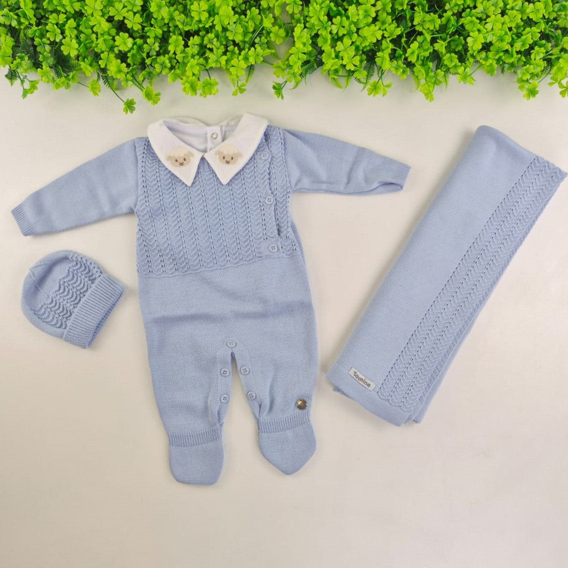 Saída de Maternidade Tamine Baby Benjamin 4 Pçs - Elegância Clássica em Tricot Premium