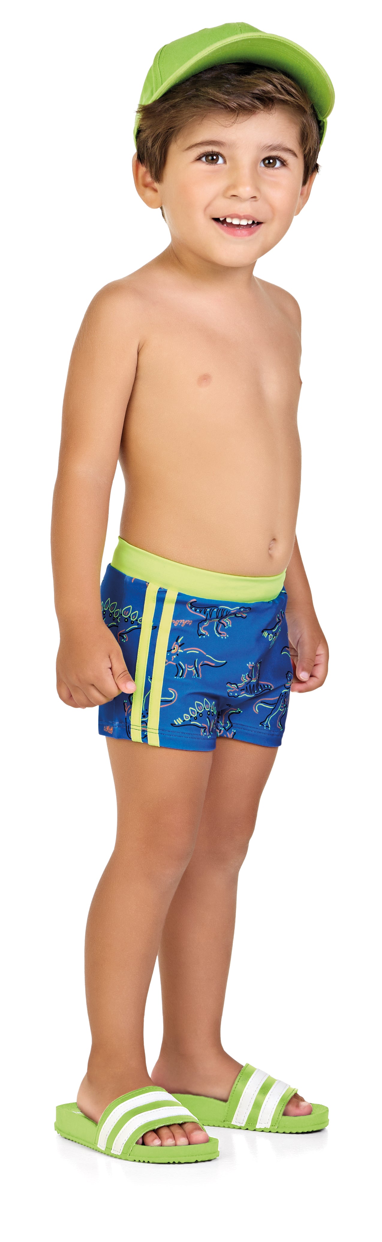 Sunga Infantil Kamylus Boxer Tchibum Dinos Proteção UV50+ – Conforto e Estilo