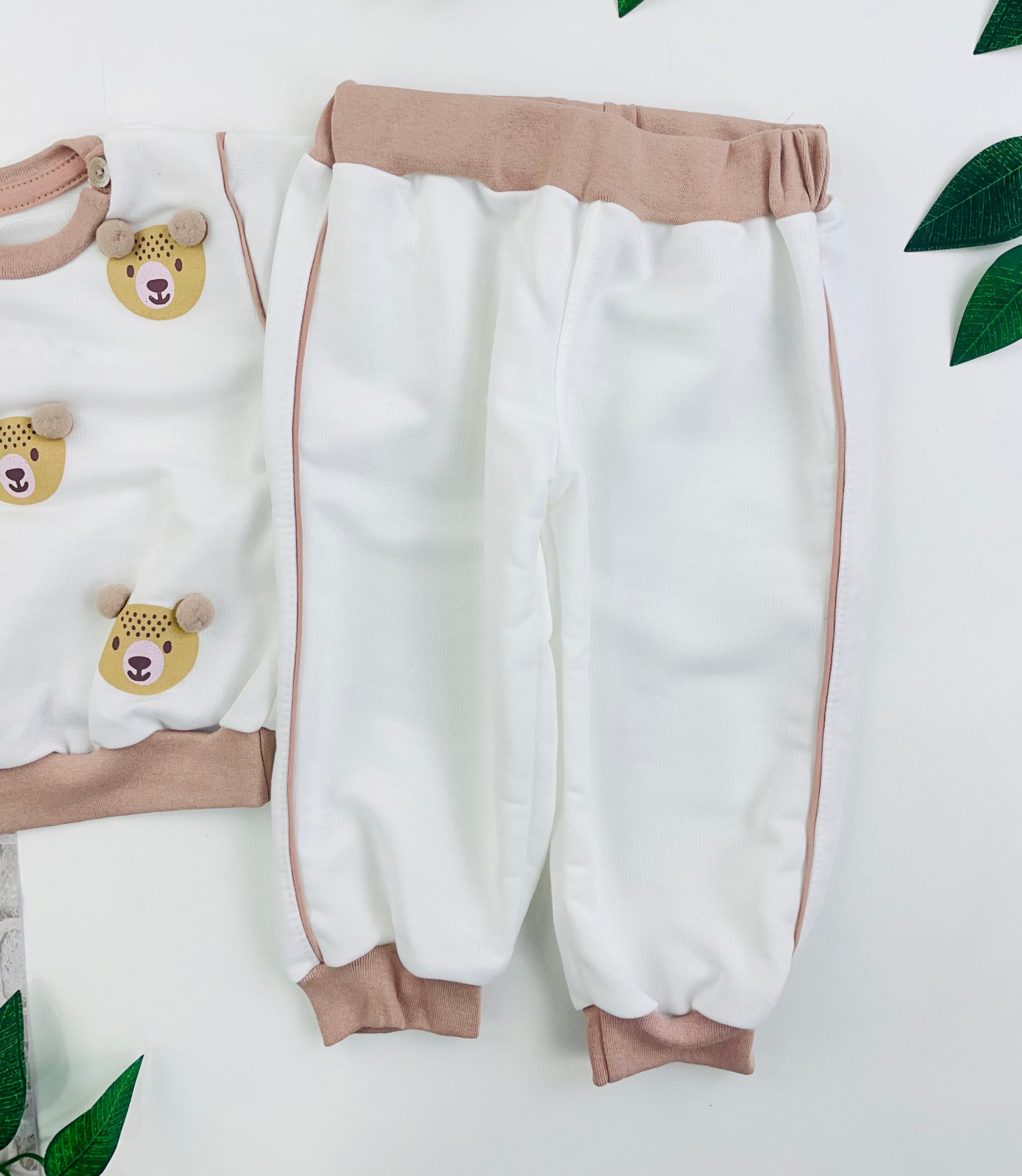Conjunto Brokinha Feminino Ursinhos Com Pompom Moletom