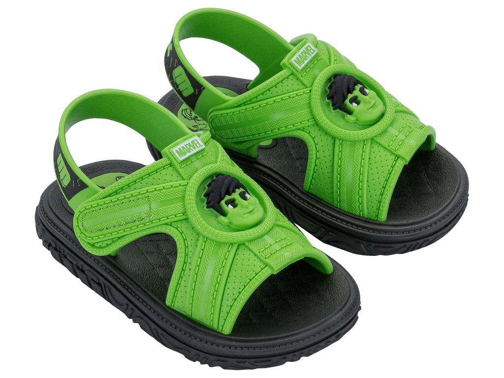 Papete Sandália Infantil Grendene Kids Marvel Happy Super Herói