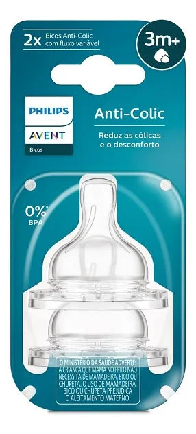 Bico Anticolic Avent Duplo Fluxo Variável 3M+