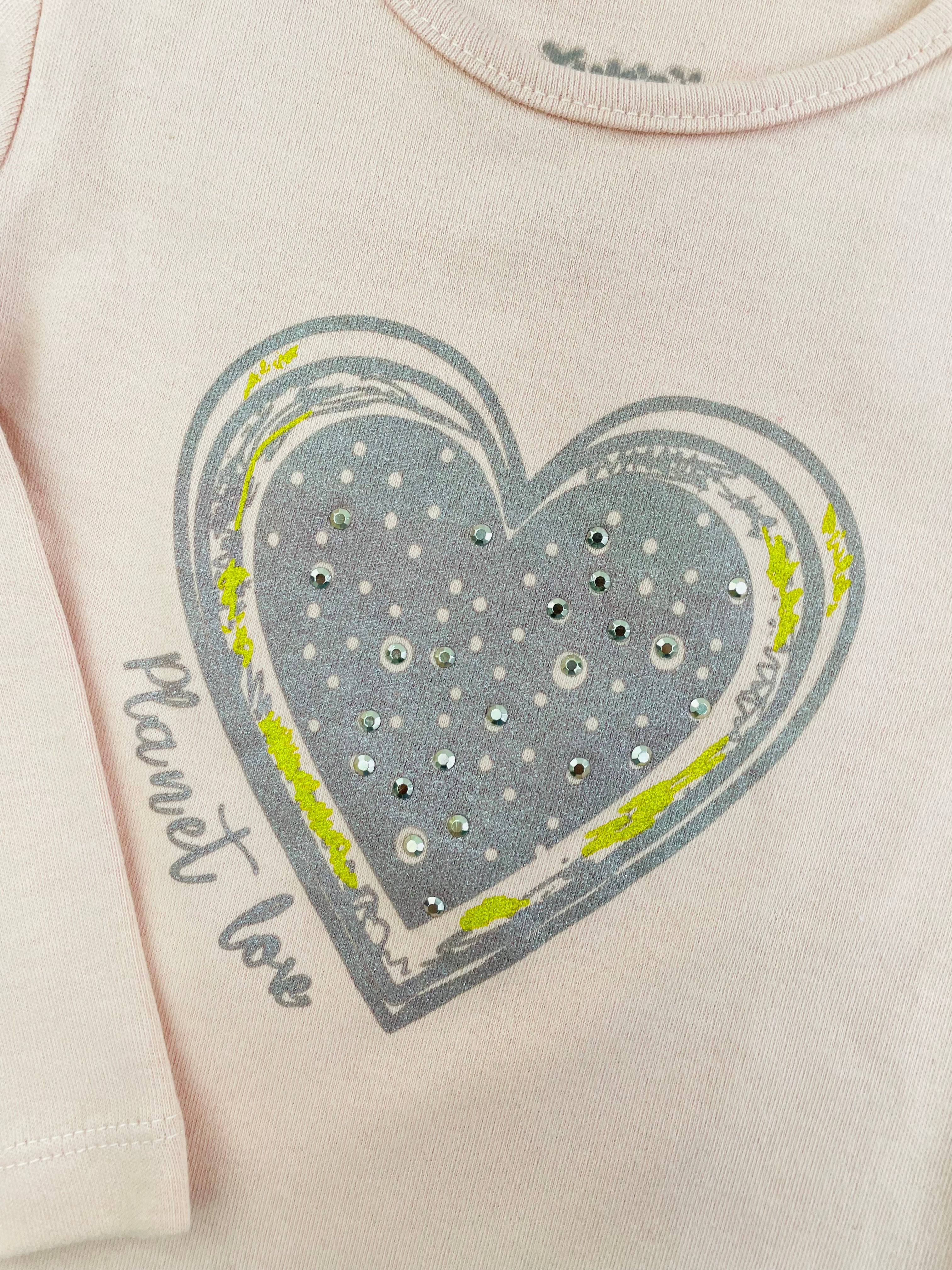 Conjunto Yuks Fem Blusa Manga Longa Com Calça Coração