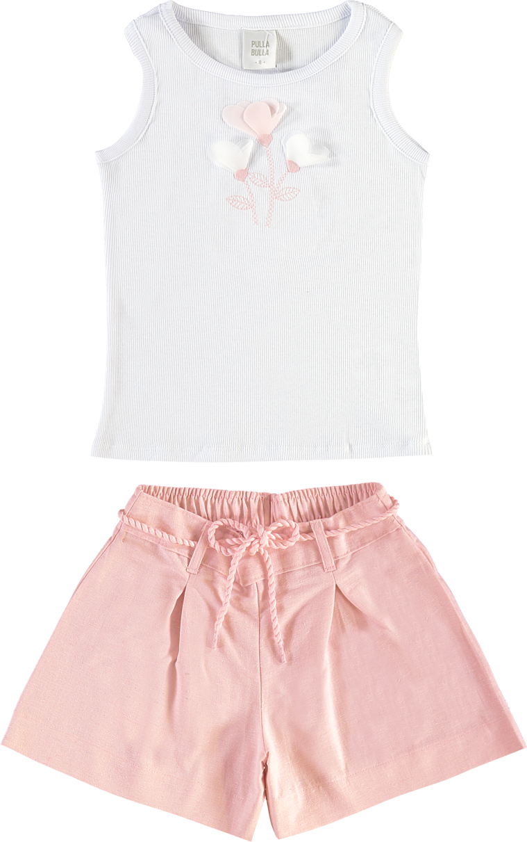 Conjunto Feminino Pulla Bulla Flores Bordado