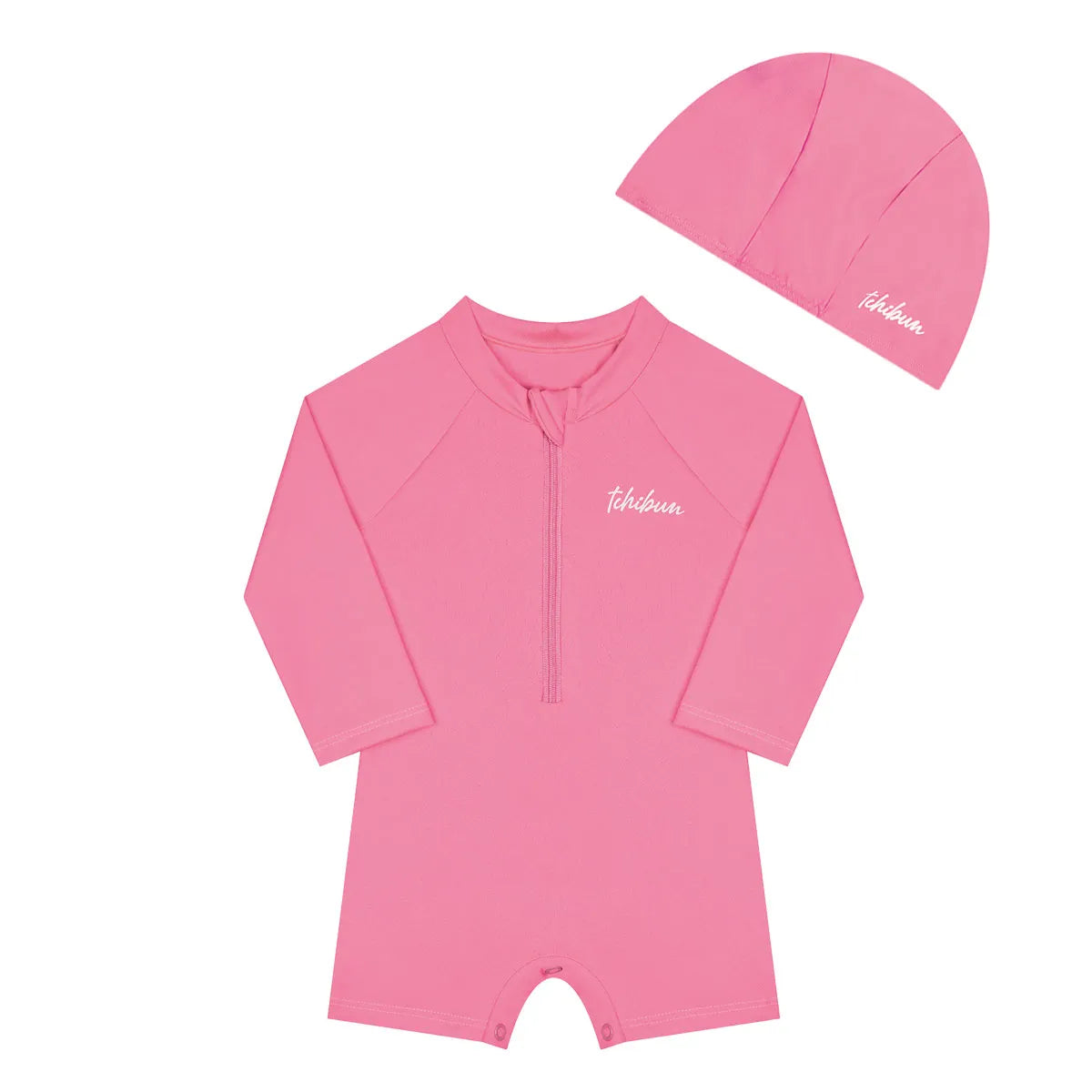 Conjunto Bebê Tchibum Kamylus Touca e Macaquinho Proteção UV50+