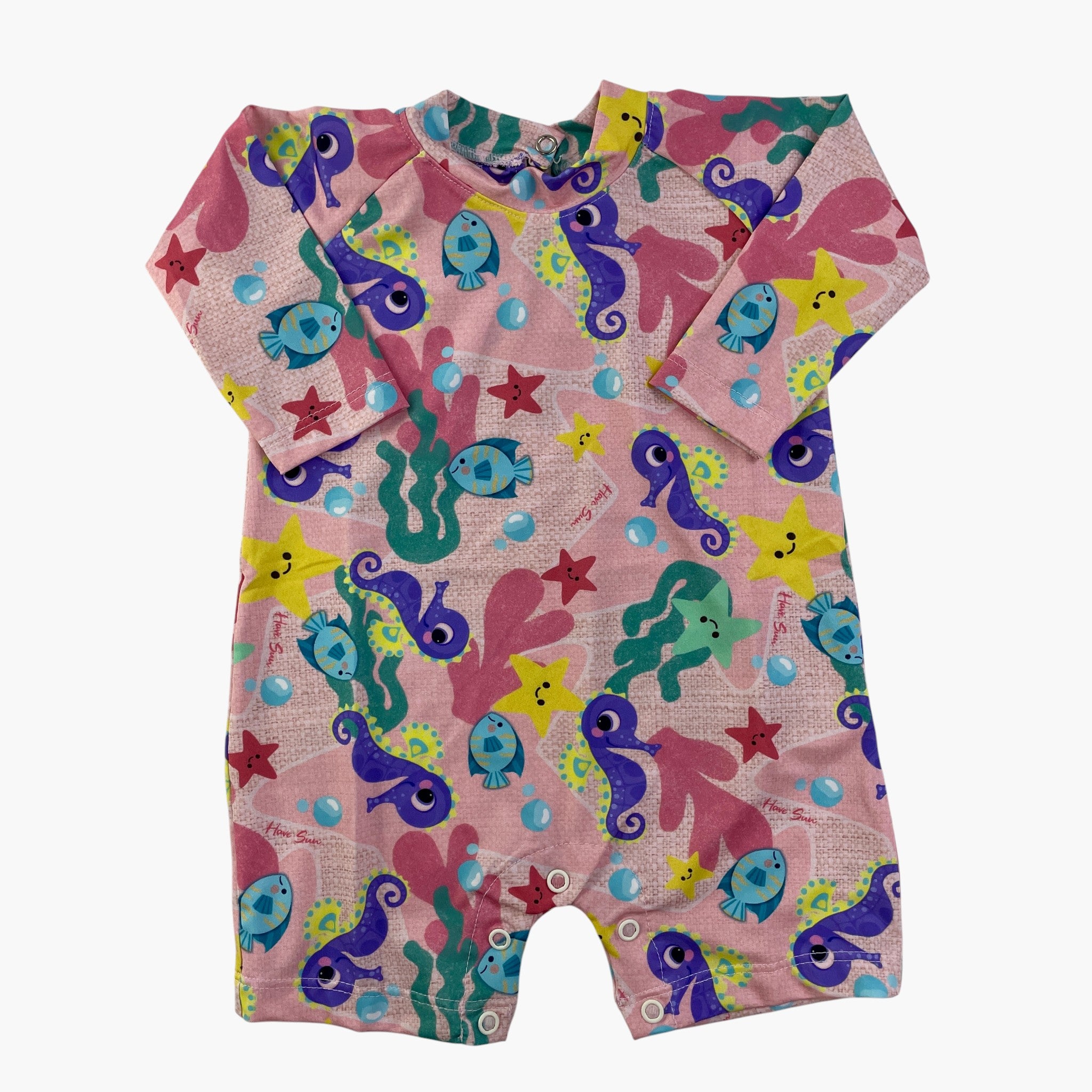Macacão Bebê Have Sun Unissex Estampado com Proteção UV