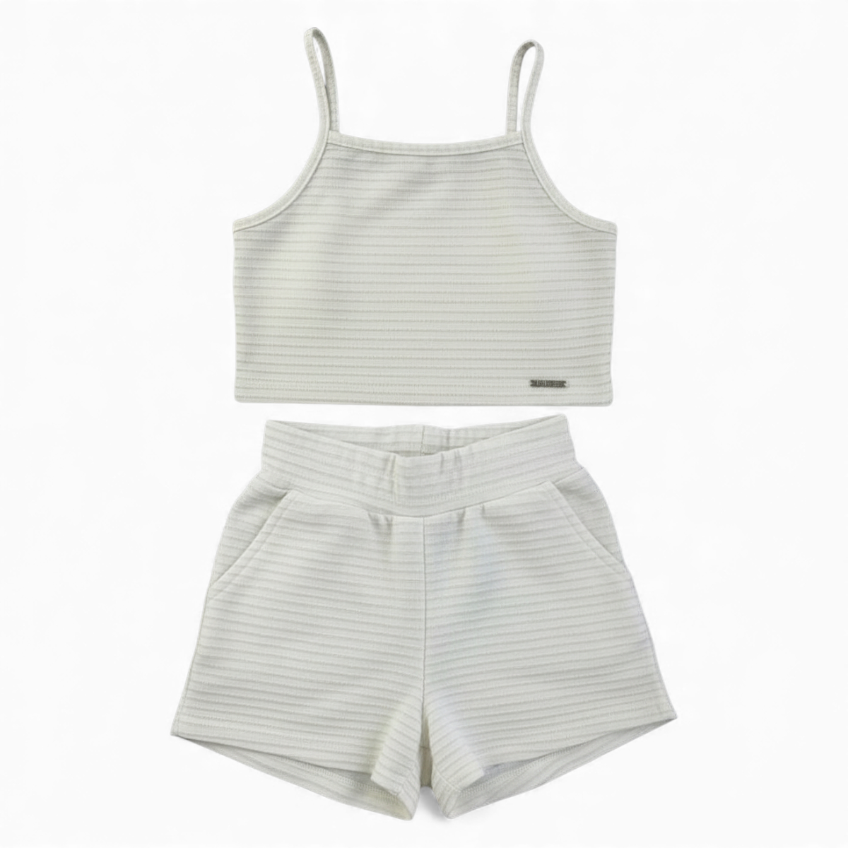 Conjunto Feminino Fun Jeans Brilho Malha Lurex