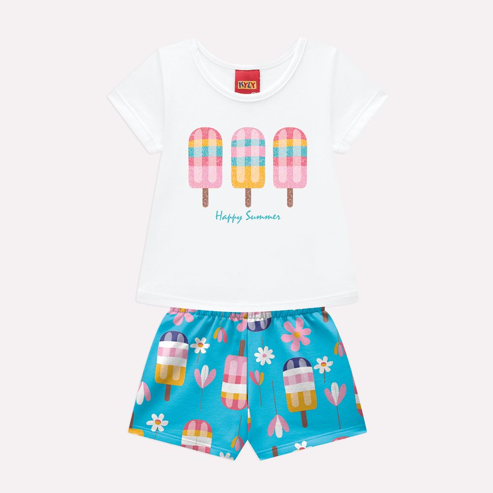 Conjunto Infantil Feminino Kyly Happy Summer Picolés