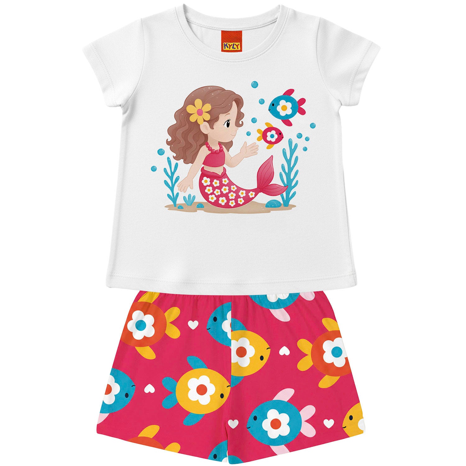 Pijama Infantil Menina Sereias Kyly Confortável